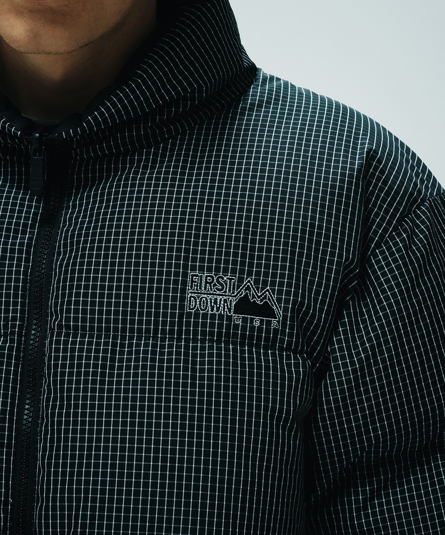 バブルダウンジャケット グラフチェック | BUBBLE DOWN JKT GRAPH CHECK