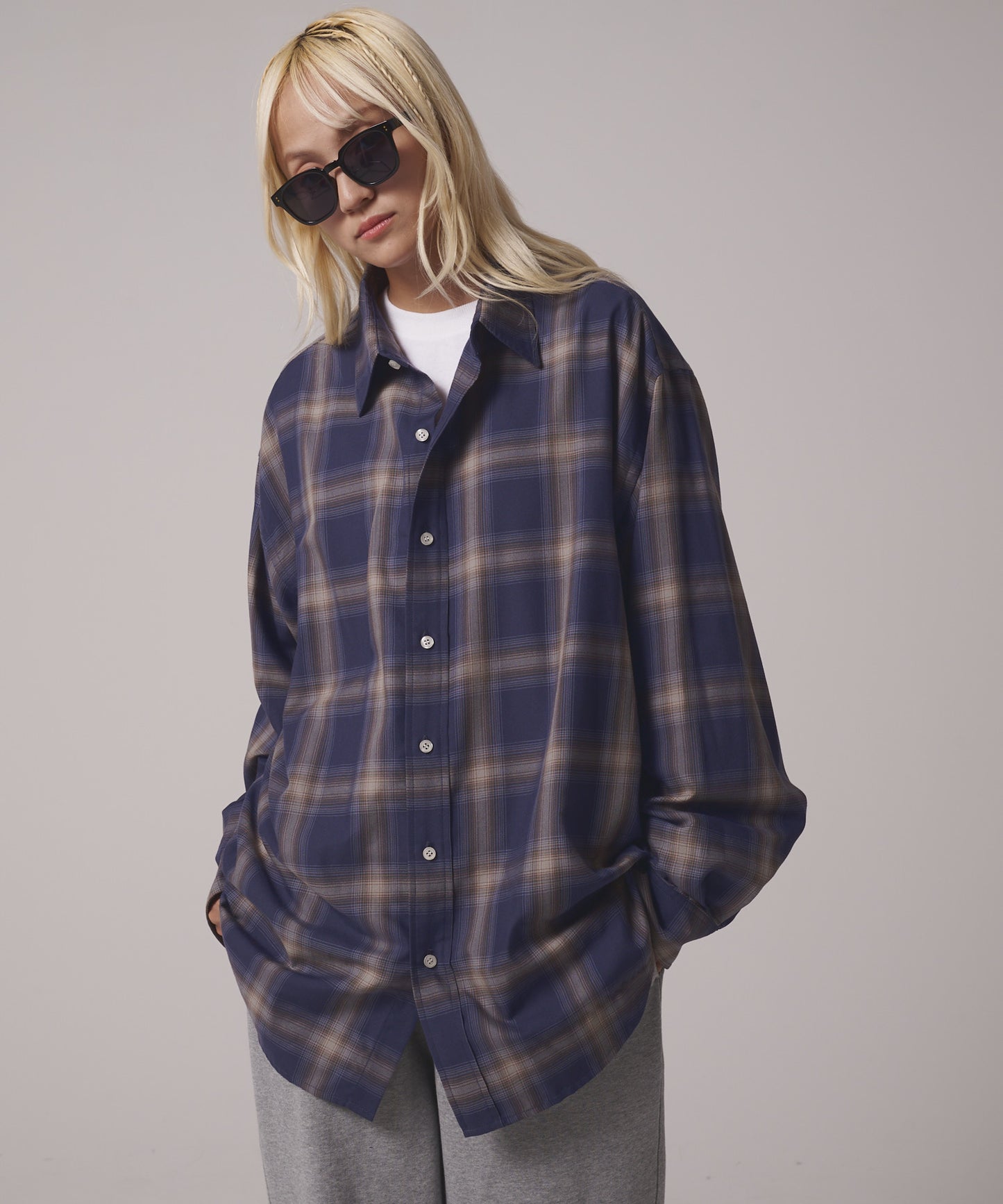 オンブレチェック ロングスリーブシャツ | OMBRE CHECK L/S SHIRT