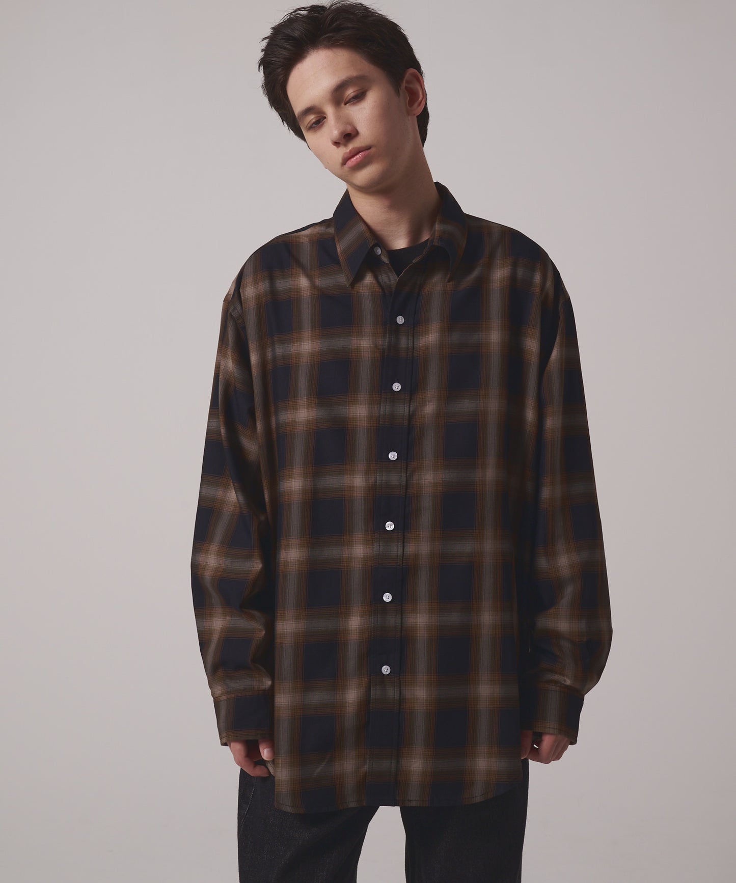 オンブレチェック ロングスリーブシャツ | OMBRE CHECK L/S SHIRT