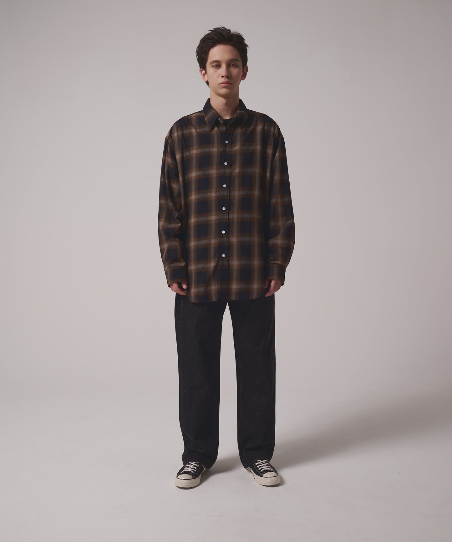 オンブレチェック ロングスリーブシャツ | OMBRE CHECK L/S SHIRT