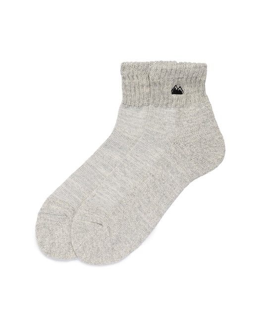 無地クォーターロゴソックス | PLAIN QUARTER LOGO SOCKS 08GRAY