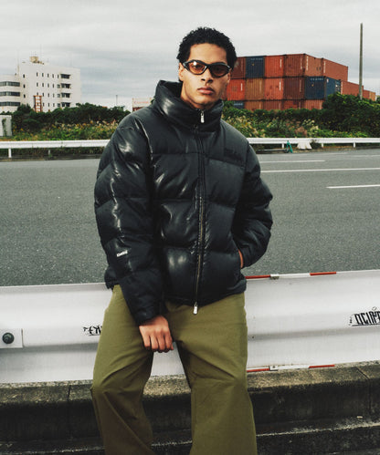 【ノベルティ対象】バブルダウンジャケット カラーレザー | Kinetics × FIRST DOWN BUBBLE DOWN JKT COLOR LETHER