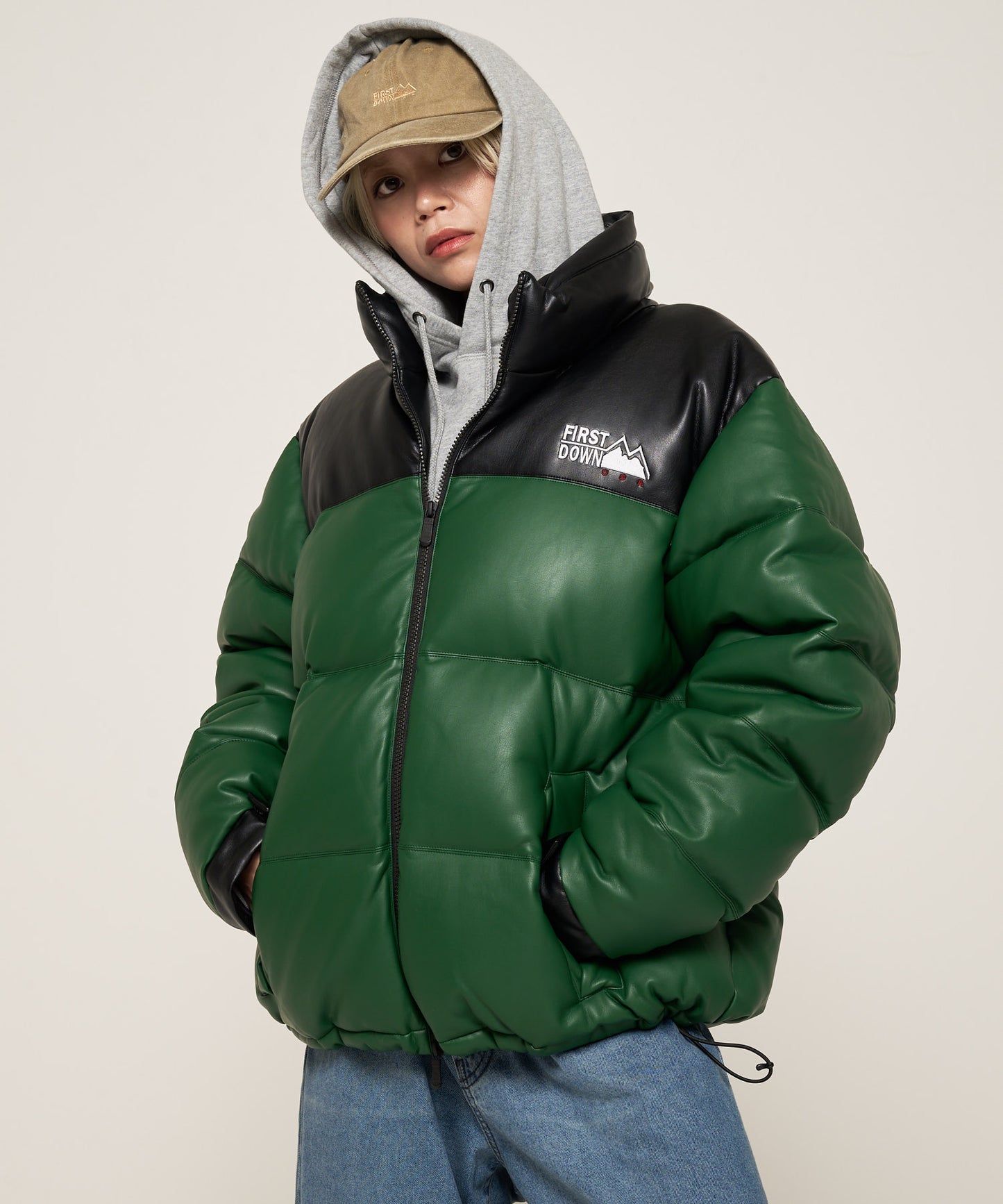 【予約】バブルダウンジャケット カラーレザー | BUBBLE DOWN JKT COLOR LEATHER