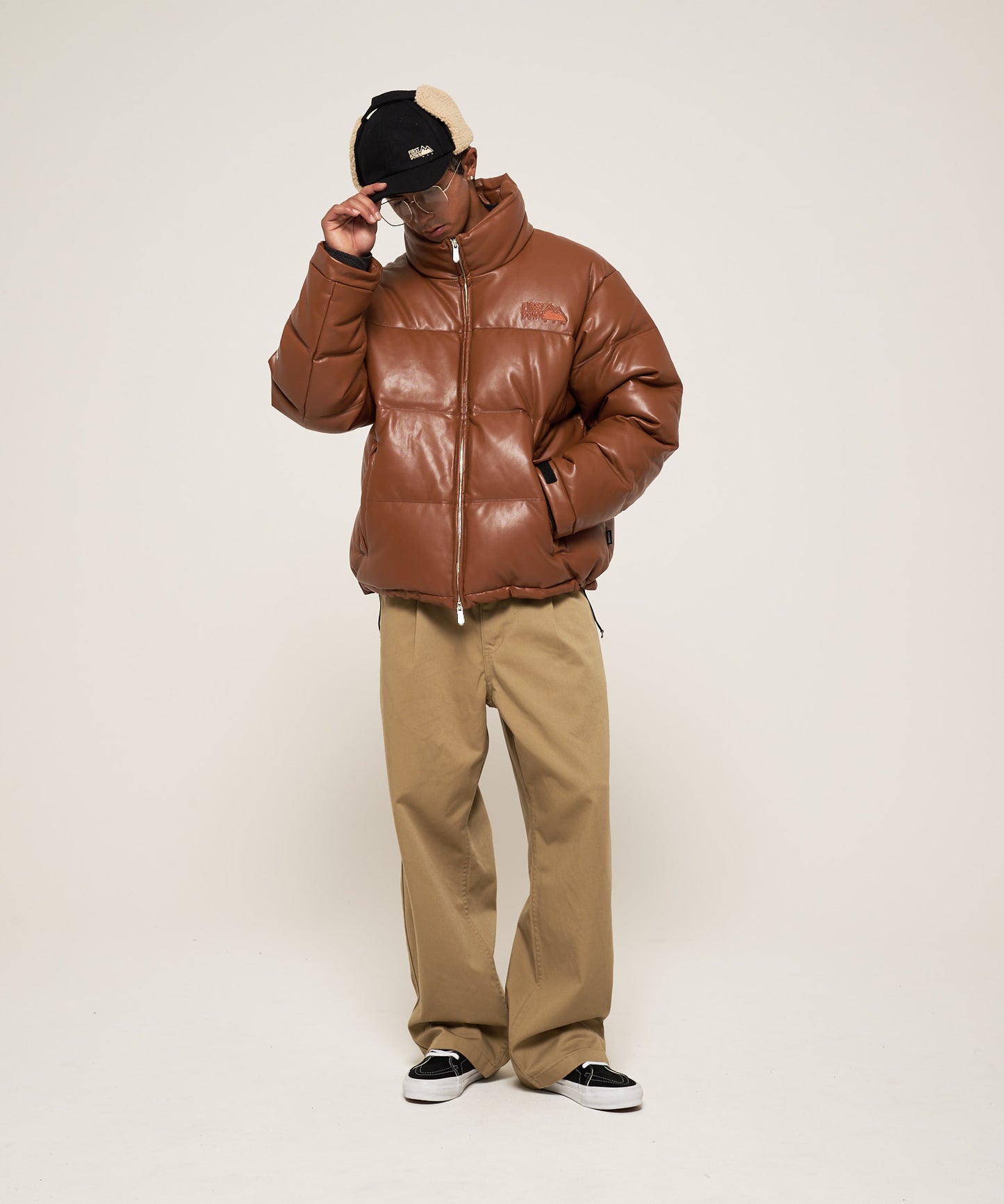 【ノベルティ対象】バブルダウンジャケット カラーレザー | Kinetics × FIRST DOWN BUBBLE DOWN JKT COLOR LETHER