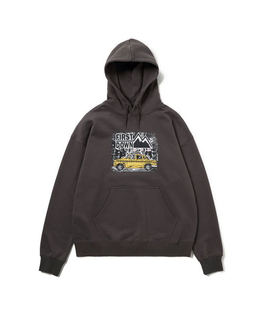 プリント スウェット パーカ | PRINT SWEAT PARKA 05CHARCOAL